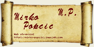Mirko Popčić vizit kartica